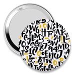 Letters pattern 3  Handbag Mirrors Front
