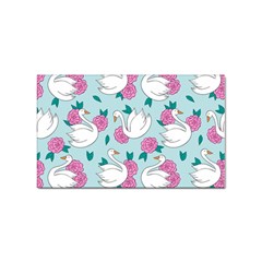 Classy Swan Pattern Sticker Rectangular (100 Pack) by Wegoenart