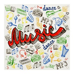 Music-color-elements Banner And Sign 3  X 3  by Wegoenart