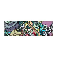 Cartoon-cute-doodles-hand-drawn-auto-service-seamless-pattern Sticker (bumper) by Wegoenart