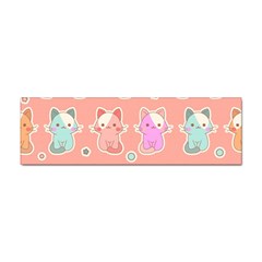 Cute Kawaii Kittens Seamless Pattern Sticker Bumper (10 Pack) by Wegoenart