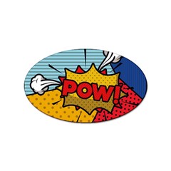 Pow Word Pop Art Style Expression Vector Sticker Oval (10 Pack) by Wegoenart