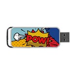 Pow Word Pop Art Style Expression Vector Portable USB Flash (Two Sides) Back