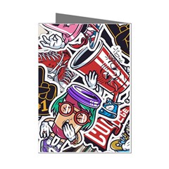 Vintage College Colorful Seamless Pattern Mini Greeting Cards (pkg Of 8) by Wegoenart