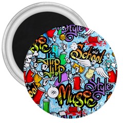 Graffiti Characters Seamless Patterns 3  Magnets by Wegoenart