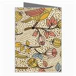 Seamless Pattern With Flower Bird Greeting Card Right