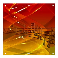 Music Notes Melody Note Sound Banner And Sign 4  X 4  by Wegoenart