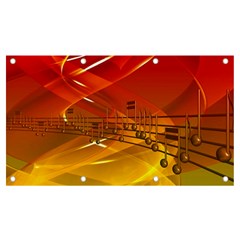 Music Notes Melody Note Sound Banner And Sign 7  X 4  by Wegoenart