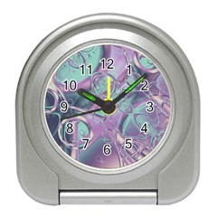 Illustration Fractal Pattern Modern Art Digital Travel Alarm Clock by Ravend