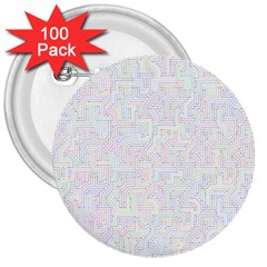 Computer Cyber Circuitry Circuits Electronic 3  Buttons (100 Pack)  by Jancukart