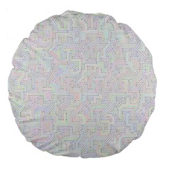 Computer Cyber Circuitry Circuits Electronic Large 18  Premium Round Cushions by Jancukart