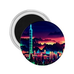 Cityscape Building Painting 3d City Illustration 2 25  Magnets by danenraven