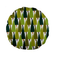 Pine Trees   Standard 15  Premium Round Cushions by ConteMonfrey