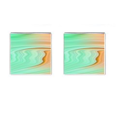 Gradient Green Orange Cufflinks (square) by ConteMonfrey