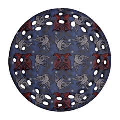 Armenian Ornaments Round Filigree Ornament (two Sides) by Gohar