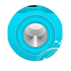 Blue Washing Machine, Electronics Mini Round Pill Box by Jancukart