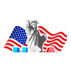 New York City Holiday United States Usa Satin Wrap 35  X 70  by Jancukart