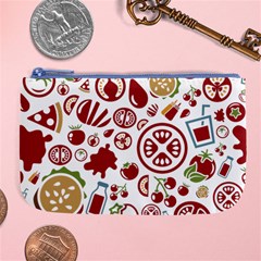 Pizza Seamless Pattern Background Large Coin Purse by Jancukart