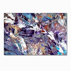 Abstract Cross Currents Postcards 5  X 7  (pkg Of 10) by kaleidomarblingart