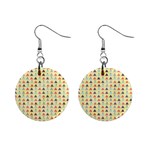Christmas textur 05 Mini Button Earrings Front