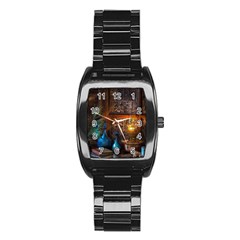 Blue Coffee Cups Cups Coffee Snack Blue Color Stainless Steel Barrel Watch by danenraven