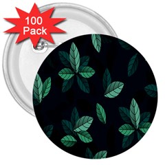Leaves Pattern 3  Buttons (100 Pack)  by artworkshop