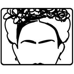 Frida Kahlo  Fleece Blanket (medium)  by Sobalvarro