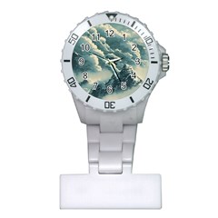 Mountains Alps Nature Clouds Sky Fresh Air Art Plastic Nurses Watch by Pakemis