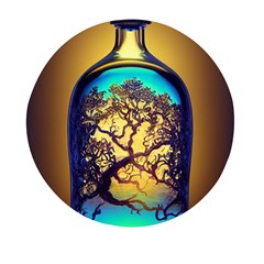 Flask Bottle Tree In A Bottle Perfume Design Mini Round Pill Box (pack Of 5) by Pakemis