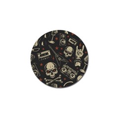 Grunge Seamless Pattern With Skulls Golf Ball Marker (4 Pack) by Pakemis