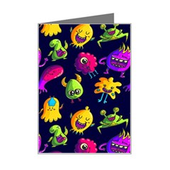 Space Patterns Mini Greeting Card by Pakemis