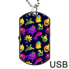 Space Patterns Dog Tag Usb Flash (two Sides) by Pakemis