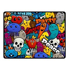 Graffiti Characters Seamless Pattern Fleece Blanket (small) by Pakemis