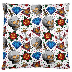 Full Color Flash Tattoo Patterns Standard Flano Cushion Case (two Sides) by Pakemis