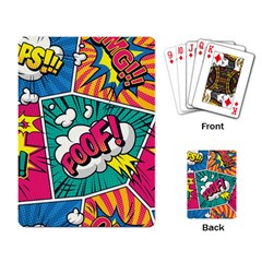 Comic Colorful Seamless Pattern Playing Cards Single Design (rectangle) by Pakemis