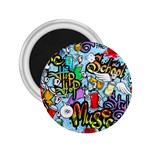 Graffiti Characters Seamless Patterns 2.25  Magnets Front