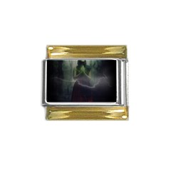 Beautiful Girl Gold Trim Italian Charm (9mm) by Sparkle