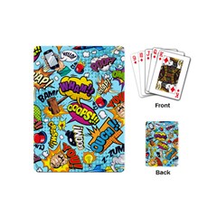 Comic Elements Colorful Seamless Pattern Playing Cards Single Design (mini) by Pakemis