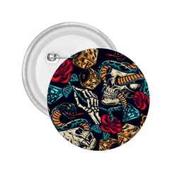 Vintage Art Tattoos Colorful Seamless Pattern 2 25  Buttons by Pakemis