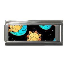Seamless Pattern With Sun Moon Children Superlink Italian Charm (9mm) by Pakemis
