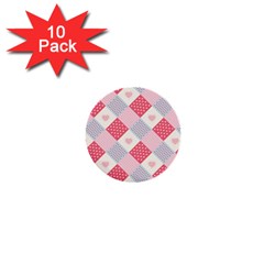 Cute-kawaii-patches-seamless-pattern 1  Mini Buttons (10 Pack)  by Pakemis