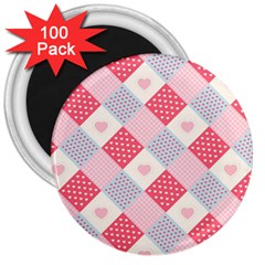 Cute-kawaii-patches-seamless-pattern 3  Magnets (100 Pack) by Pakemis