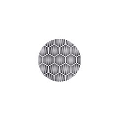 Halftone-tech-hexagons-seamless-pattern 1  Mini Buttons by Pakemis
