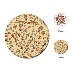 Seamless-pattern-with-different-flowers Playing Cards Single Design (round) by Pakemis