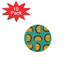 Taco-drawing-background-mexican-fast-food-pattern 1  Mini Buttons (10 pack)  Front