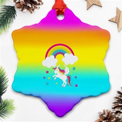 Unicorn Einhorn Licorne Ornament (snowflake) by gasi