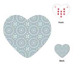 Kaleidoscope Duck Egg Playing Cards Single Design (heart) by Mazipoodles