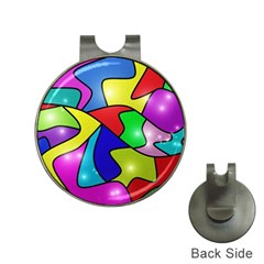 Colorful Abstract Art Hat Clips With Golf Markers by gasi