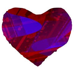 Background Pattern Purple Texture Design Wallpaper Large 19  Premium Heart Shape Cushions by Uceng
