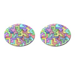 Colorful Stylish Design Cufflinks (oval) by gasi